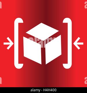 Komprimieren von Daten-Symbol. AI 8 unterstützt. Stock Vektor