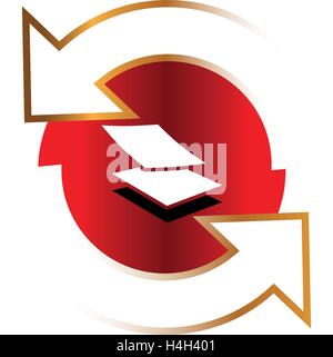 Komprimieren von Daten-Symbol. AI 8 unterstützt. Stock Vektor