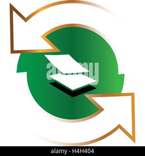 Komprimieren von Daten-Symbol. AI 8 unterstützt. Stock Vektor