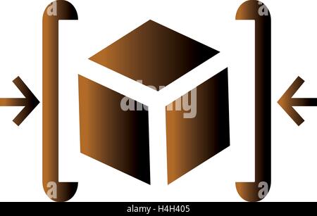 Komprimieren von Daten-Symbol. AI 8 unterstützt. Stock Vektor