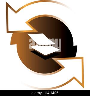 Komprimieren von Daten-Symbol. AI 8 unterstützt. Stock Vektor