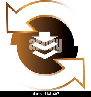 Komprimieren von Daten-Symbol. AI 8 unterstützt. Stock Vektor