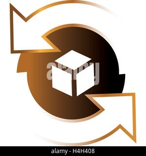 Komprimieren von Daten-Symbol. AI 8 unterstützt. Stock Vektor