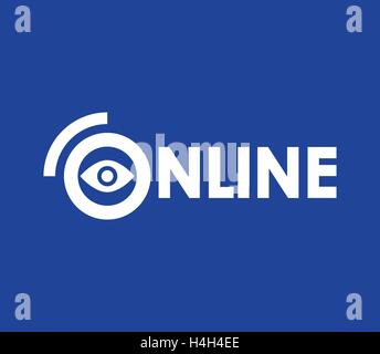 Online-Konzeption. AI-10 unterstützt. Stock Vektor