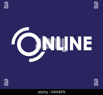 Online-Konzeption. AI-10 unterstützt. Stock Vektor