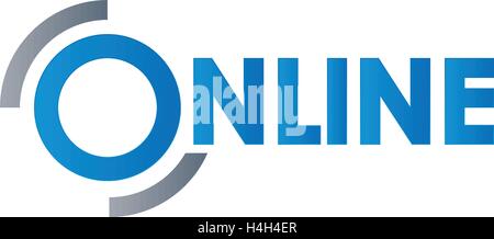 Online-Konzeption. AI-10 unterstützt. Stock Vektor