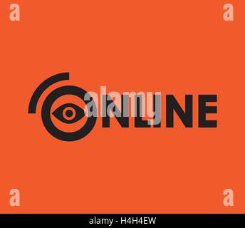 Online-Konzeption. AI-10 unterstützt. Stock Vektor