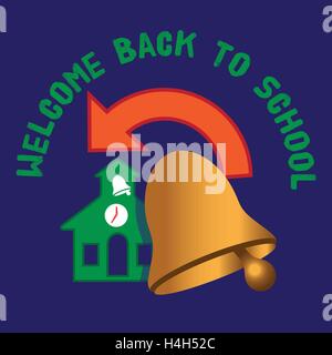 Willkommen zurück in die Schule Stock Vektor