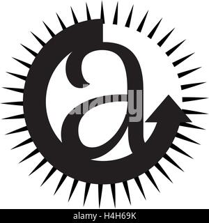 Logo-Konzept-Design für einen Brief. Stock Vektor