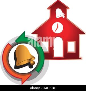 Zeit für Schule-Design-Konzept. AI 10 unterstützt. Stock Vektor