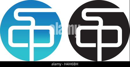 SCP-Logo-Design festgelegt, Aı 10 unterstützt. Stock Vektor