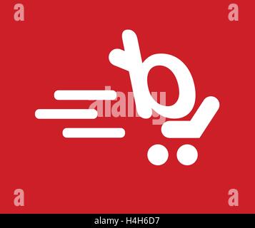 Warenkorb-Symbol Konzeptdesign. AI 8 unterstützt. Stock Vektor