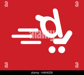 Warenkorb-Symbol Konzeptdesign. AI 8 unterstützt. Stock Vektor