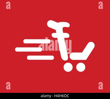 Warenkorb-Symbol Konzeptdesign. AI 8 unterstützt. Stock Vektor