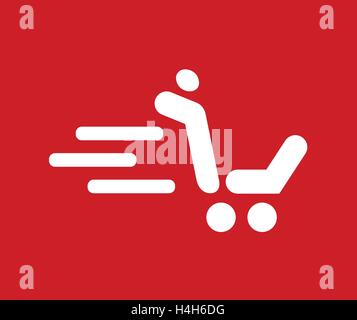 Warenkorb-Symbol Konzeptdesign. AI 8 unterstützt. Stock Vektor