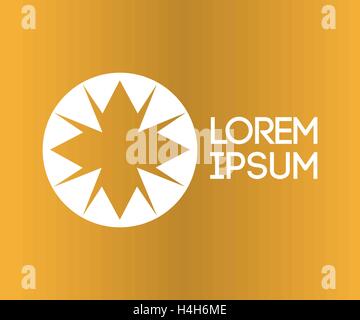 Golden Star Logo-Design, AI 10 unterstützt. Stock Vektor