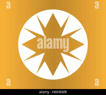 Golden Star Logo-Design, AI 10 unterstützt. Stock Vektor