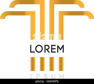 Elegante T Logo-Design, AI 10 unterstützt. Stock Vektor