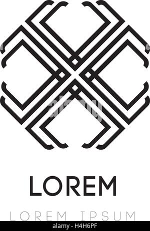 Elegante T Logo-Design, AI 10 unterstützt. Stock Vektor