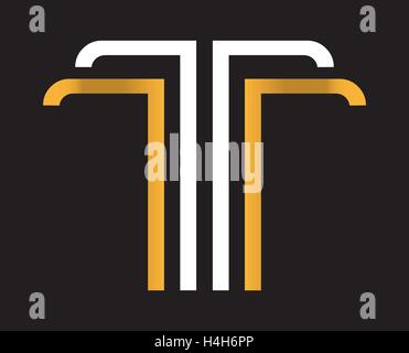 Elegante T Logo-Design, AI 10 unterstützt. Stock Vektor