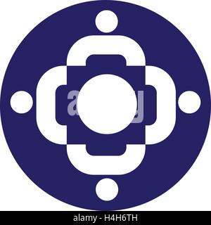 Teamarbeit-Symbol mit. AI 8 unterstützt. Stock Vektor