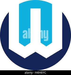 Logo für W Brief Design. EPS-8 unterstützt. Stock Vektor