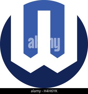 Logo für W Brief Design. EPS-8 unterstützt. Stock Vektor