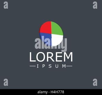 RGB-Farbe und Logo-Design. Stock Vektor