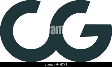 CG-Logo-Design-Konzept. EPS-10 unterstützt. Stock Vektor
