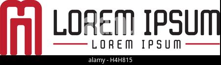 Geometrische MN Logokonzept. Stock Vektor