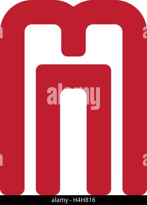 Geometrische MN Logokonzept. Stock Vektor