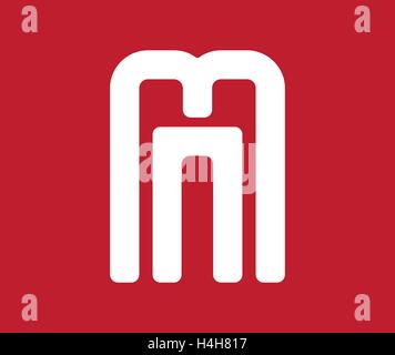 Geometrische MN Logokonzept. Stock Vektor