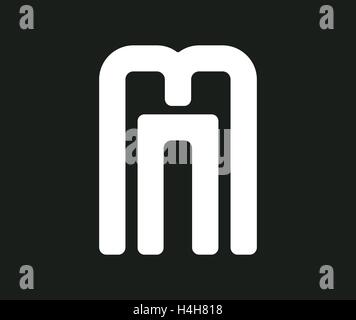 Geometrische MN Logokonzept. Stock Vektor