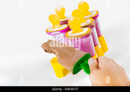 Schokolade Eis am Stiel Stockfoto