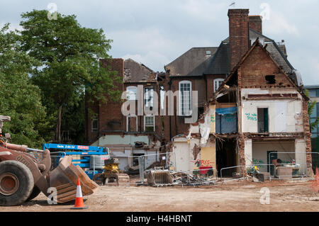 Abriss eines alten Ziegelhaus, Oxford, Vereinigtes Königreich Stockfoto