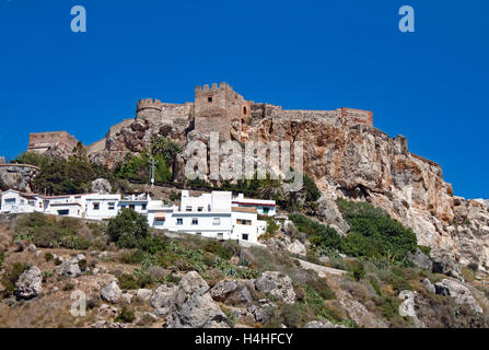 Die maurische Burg von Salobrena, Costa Tropical, Provinz Granada, Andalusien, Spanien Stockfoto