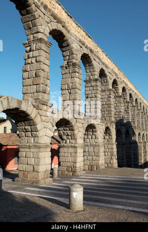 Römische Aquädukt. Segovia. Kastilien-León. Spanien. Stockfoto