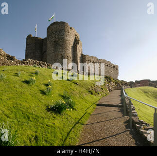 Criccieth Schloß Nordwales Stockfoto