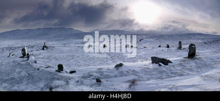 Panorama, Druids Circle, Penmaenmawr, Nordwales, Stockfoto