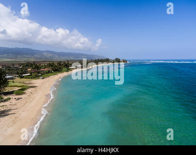 Blick auf die North Shore von Oahu Strände und das Meer. Hawaii-USA Stockfoto