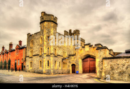 Tor von Schloss Windsor - England, Großbritannien Stockfoto