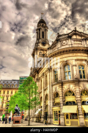 Royal Exchange, einem historischen Gebäude in London, England Stockfoto