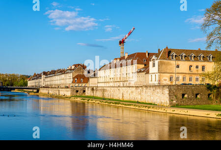 Ansicht der Böschung in Besançon - Frankreich Stockfoto