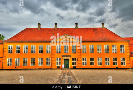 Ehemalige königliche Villa, heute Museum für zeitgenössische Kunst in Roskilde, Dänemark Stockfoto