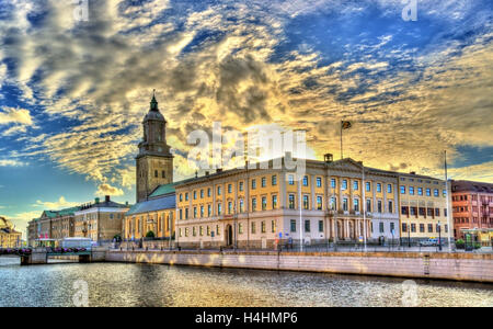 Göteborg City Hall und der deutschen Kirche - Schweden Stockfoto