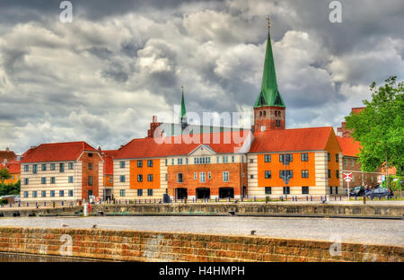 Ansicht der Kirche St. Olaf in Helsingør, Dänemark Stockfoto