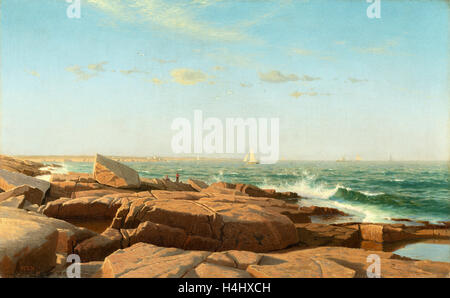 William Stanley Haseltine (American, 1835-1900), Narragansett Bay, 1864, Öl auf Leinwand Stockfoto