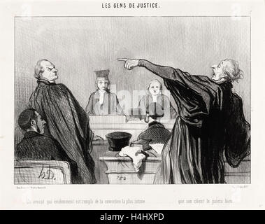 Honoré Daumier, Un Avocat Qui est... Rempli De La Überzeugung... intime..., Französisch, 1808-1879, 1845, Lithographie Stockfoto