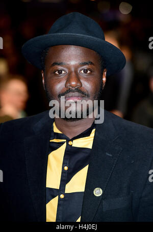 Babou Ceesay besucht das 60. London Film Festival Closing Night Gala Screening von freien Feuer im Odeon Leicester Square, London. PRESSEVERBAND Foto. Bild Datum: Sonntag, 16. Oktober 2016. Bildnachweis sollte lauten: Ian West/PA Wire. Stockfoto