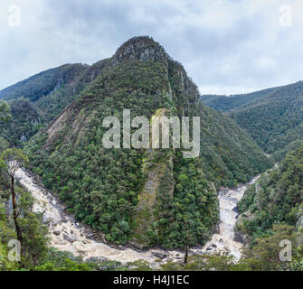 Leven Canyon und Fluss in Tasmanien, Australien Stockfoto